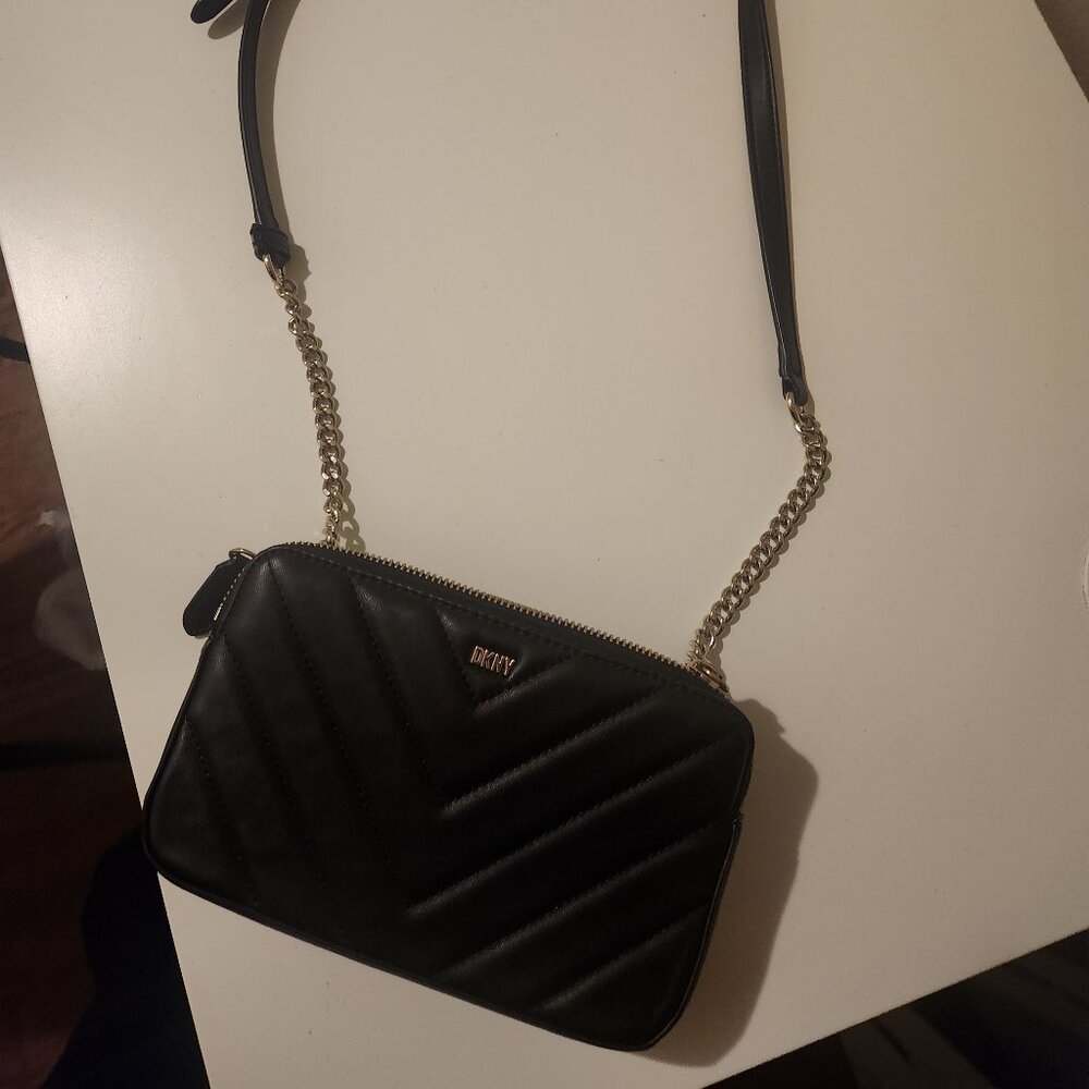 ​DKNY Black Quilted Crossbody Bag